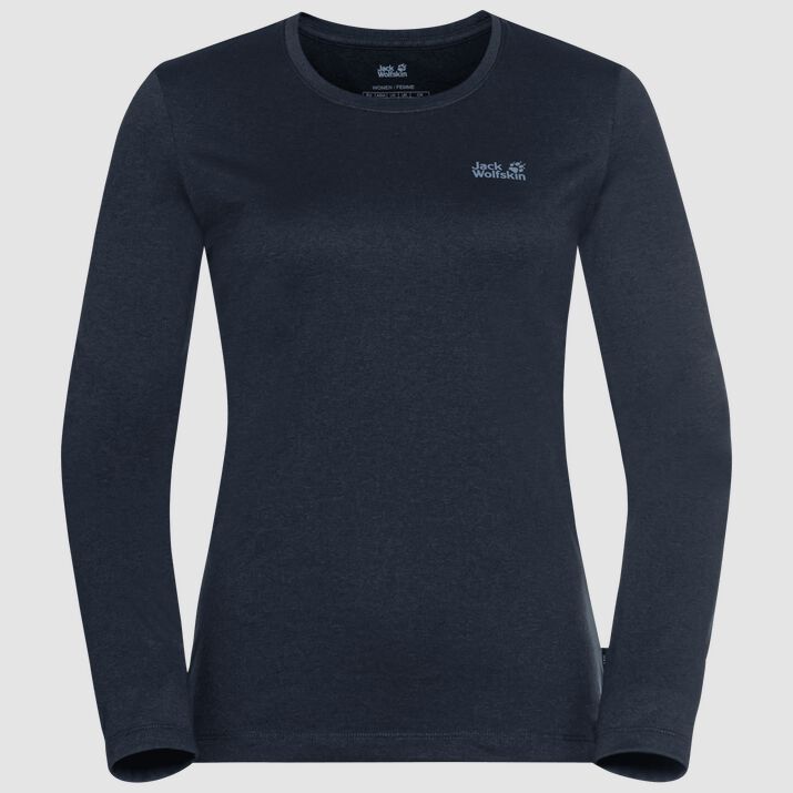 Jack Wolfskin Womens Sky Thermal Long Sleeve T-shirt Blue 217063NVX